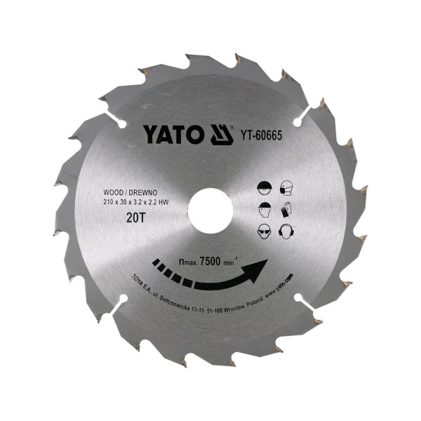 TARCZA WIDIOWA DO DREWNA 210X20TX30MM YT-60665