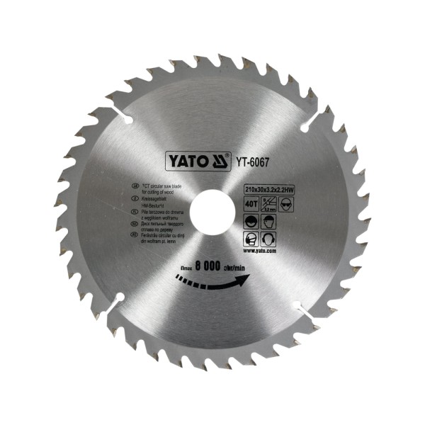 TARCZA WIDIOWA 210X40TX30MM YT-6067