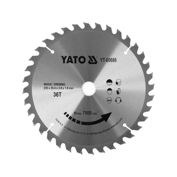 TARCZA WIDIOWA DO DREWNA 235X36TX25,4MM
YT-82153 YT-60686