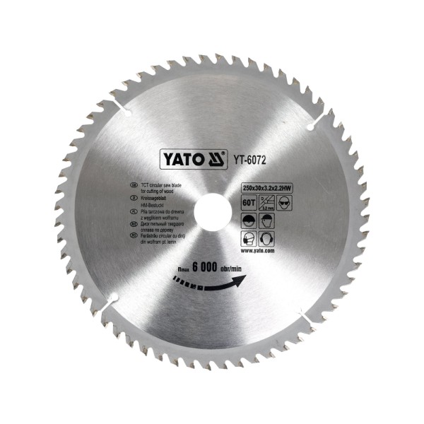 TARCZA WIDIOWA 250X60TX30 MM YT-6072