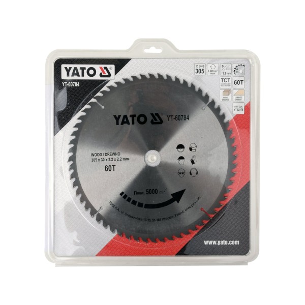 TARCZA WIDIOWA DO DREWNA 305X60TX30MM
DLA YT-82175 YT-60784