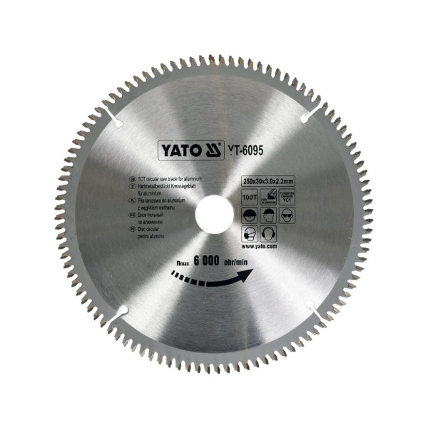 TARCZA WIDIOWA DO ALUMINIUM 250X100TX30MM YT-6095