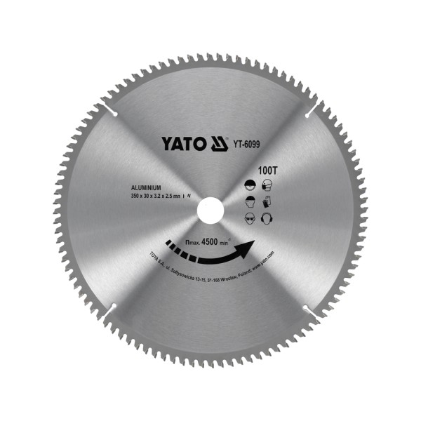 TARCZA WIDIOWA DO ALUMINIUM 350X100TX30MM YT-6099