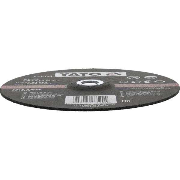 TARCZA DO CIĘCIA METALU, WYPUKŁA 230X3.2X22 MM YT-6120