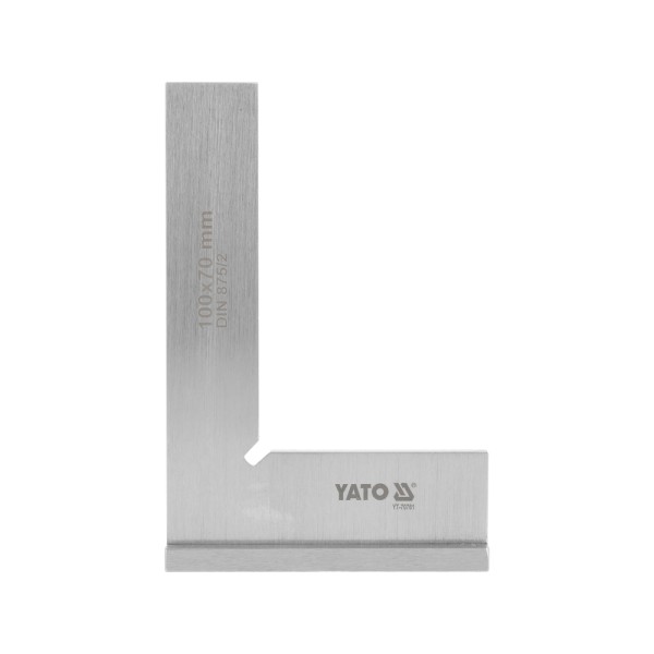 KĄTOWNIK ŚLUSARSKI ZE STOPKĄ 100X70 MM KL II YT-70761