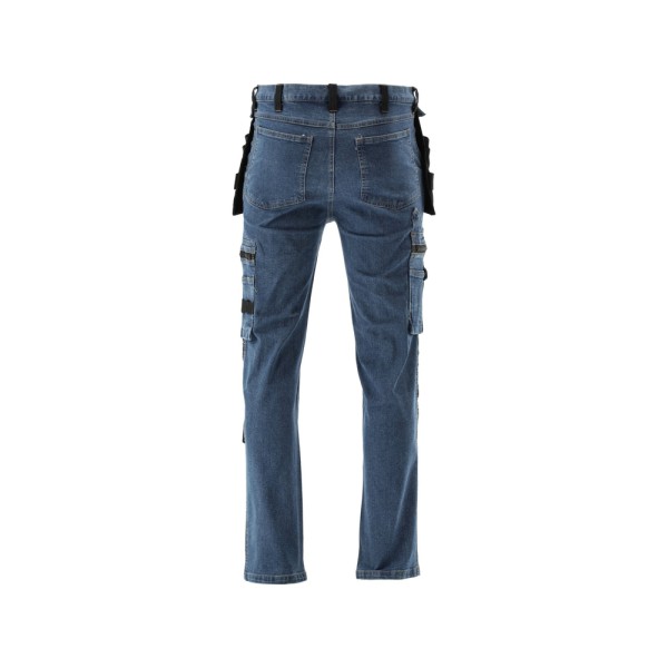SPODNIE ROBOCZE MONTERSKIE STRETCH JEANS DARK BLUE ROZM. XL YT-79054