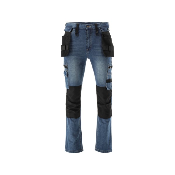 SPODNIE ROBOCZE MONTERSKIE STRETCH JEANS DARK BLUE ROZM. 2XL YT-79055
