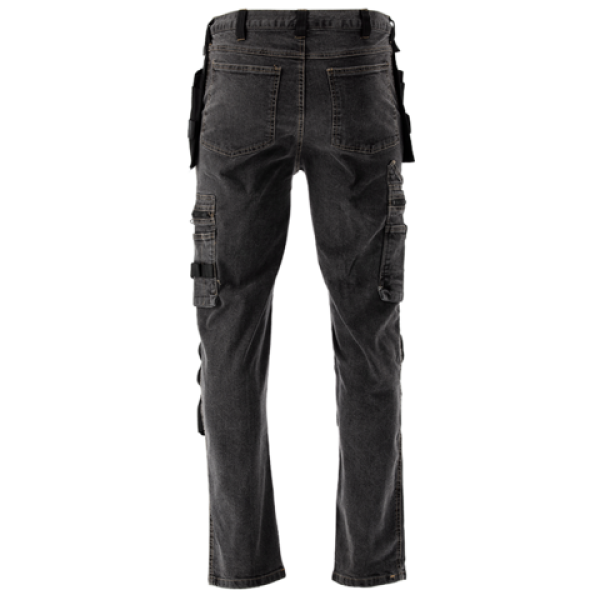 SPODNIE ROBOCZE MONTERSKIE STRETCH JEANS STEEL GREY ROZM. L/XL YT-79063