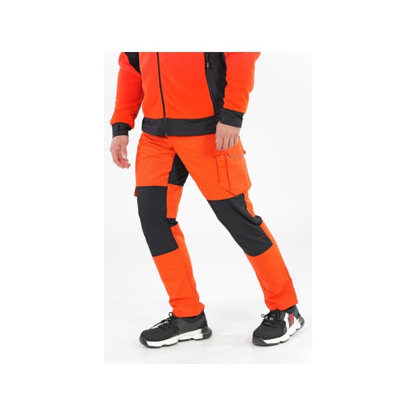 SPODNIE ROBOCZE 4-WAY STRETCH SERWAL ORANGE ROZM. XL YT-79113