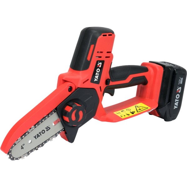 MINIPILARKA ŁAŃCUCHOWA 18V, PROWADNICA 4'' - AKUMULATOR 2 AH YT-828135