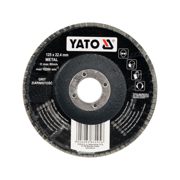 ŚCIERNICA LISTKOWA WYPUKŁA 125MM P80 YT-83294