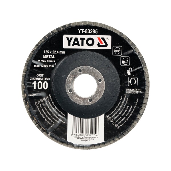 ŚCIERNICA LISTKOWA WYPUKŁA 125MM P100 YT-83295