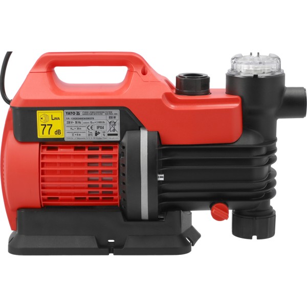 POMPA OGRODOWA 850W Z FILTREM I MANOMETREM YT-85363